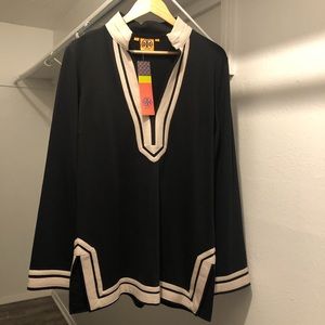 Tory Burch Black/Oatmeal Tunic